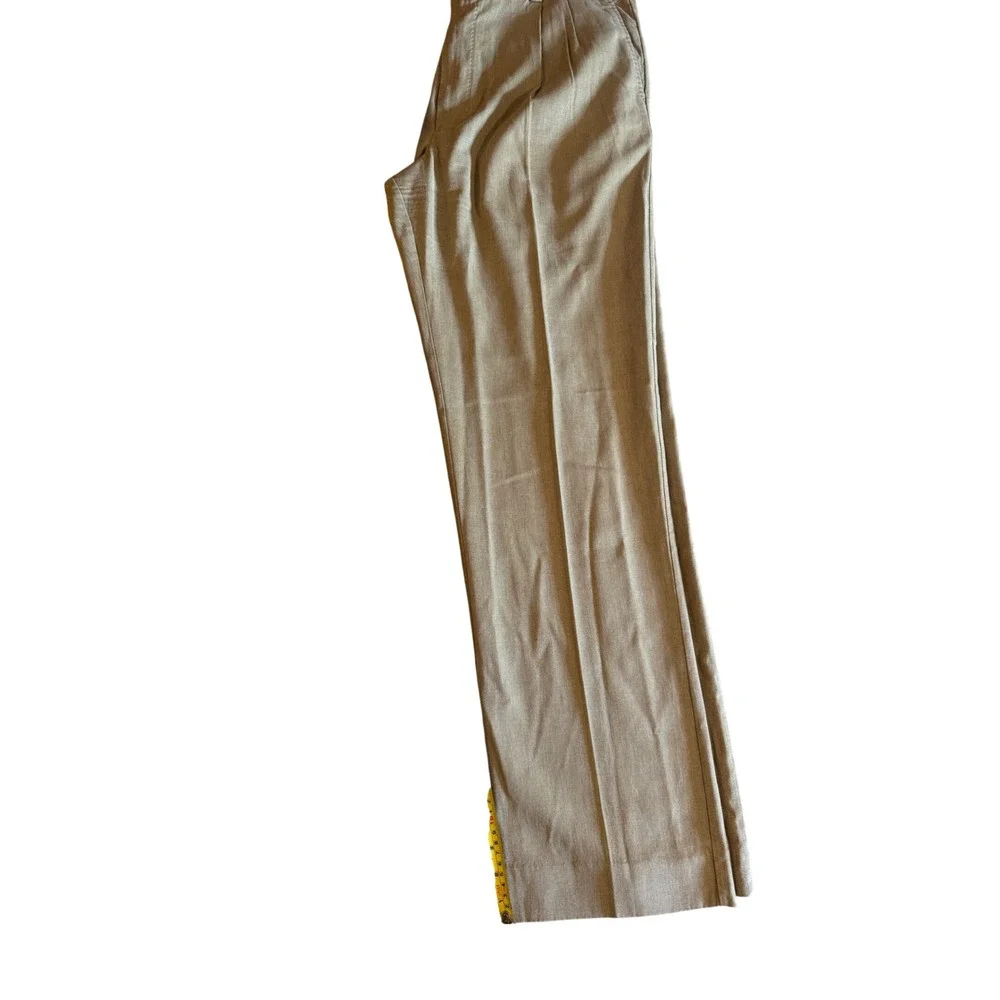 Tommy Bahama Silk Cotton Pleated Dress Pants Tan Khaki 38x34 Straight Leg